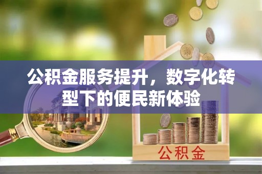 九台公积金服务提升，数字化转型下的便民新体验