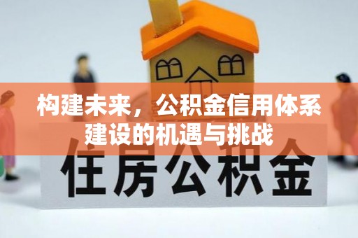 九台构建未来，公积金信用体系建设的机遇与挑战