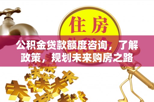 九台公积金贷款额度咨询，了解政策，规划未来购房之路
