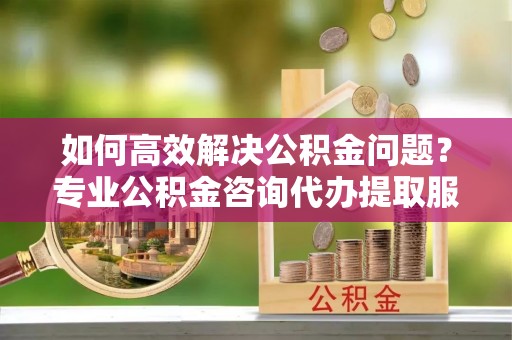 九台如何高效解决公积金问题？专业公积金咨询代办提取服务来帮你