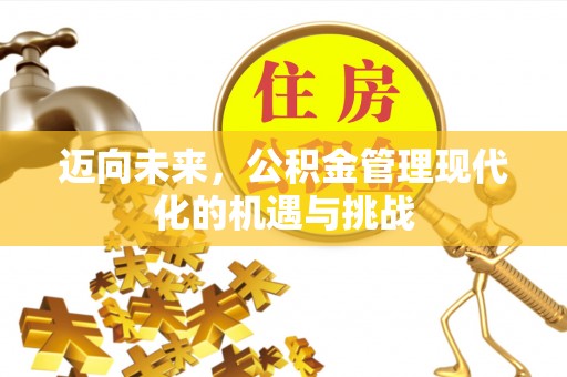 九台迈向未来，公积金管理现代化的机遇与挑战